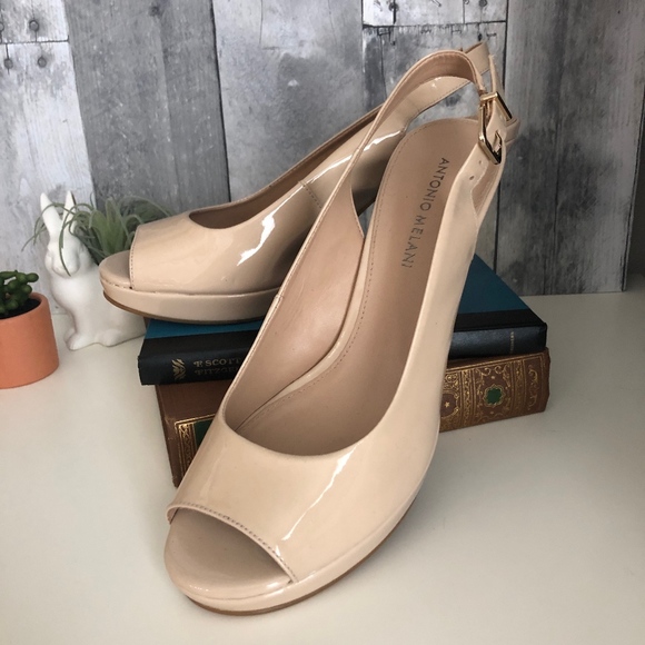 antonio melani peep toe pumps